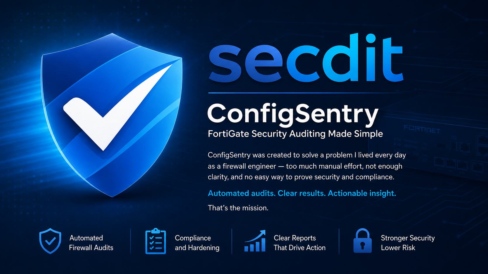 Secdit and ConfigSentry founder story banner.